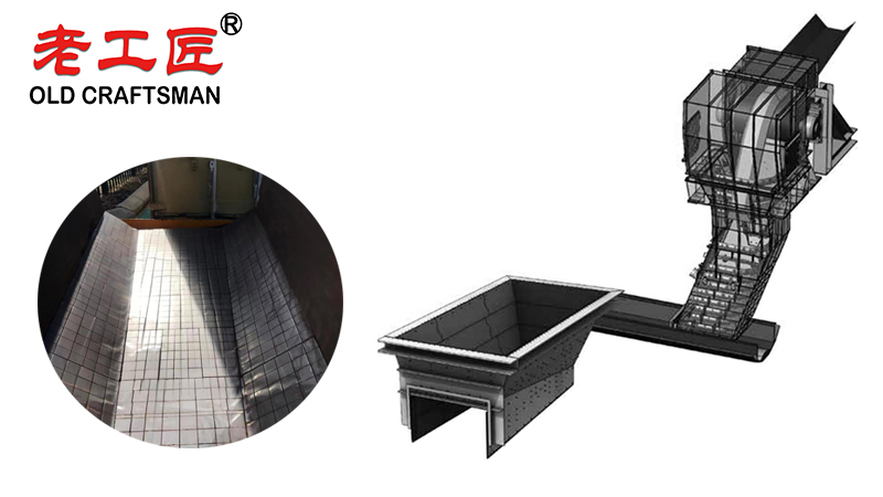 Tungsten carbide chute liner