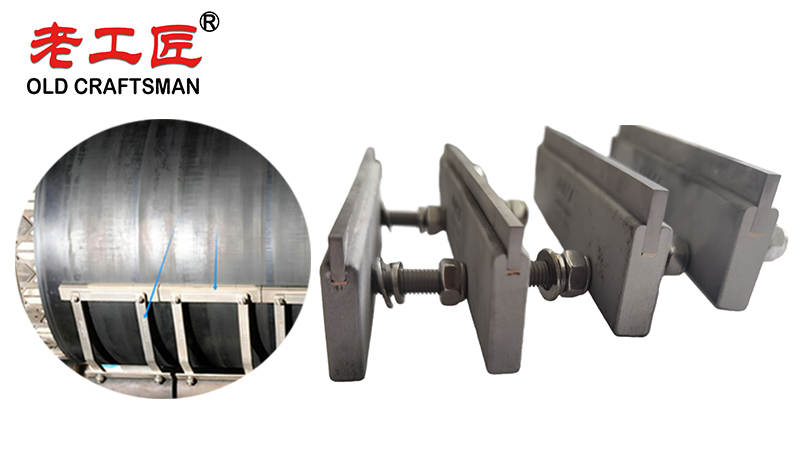 Tungsten carbide conveyor scraper