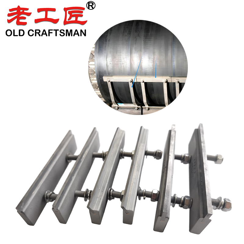 Hard metal conveyor scraper