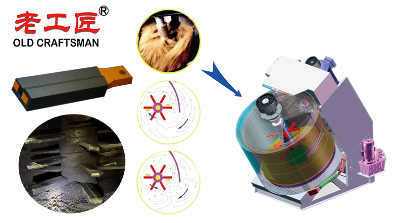 Tungsten carbide intensive mixers blade