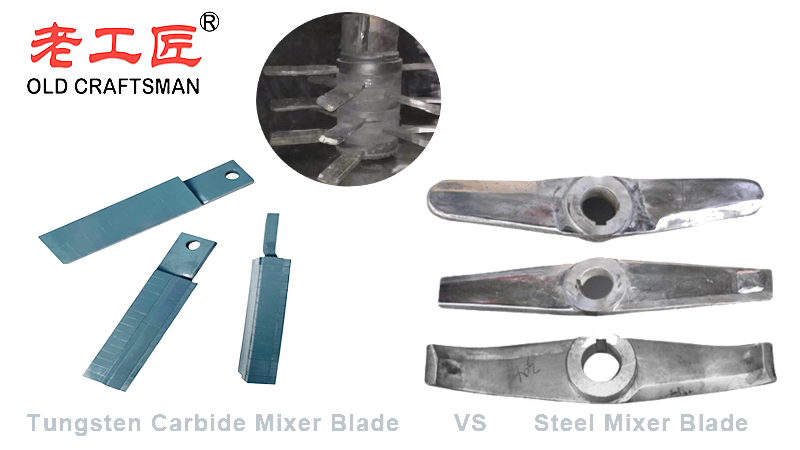 WC VS STEEL Intensive Mixers Blade