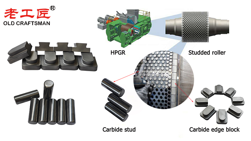 HPGR Carbide Stud & Edge Block.